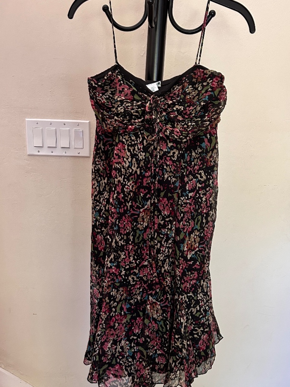 Chiffon Fully LIned Ruffle Hem Maternity Dress